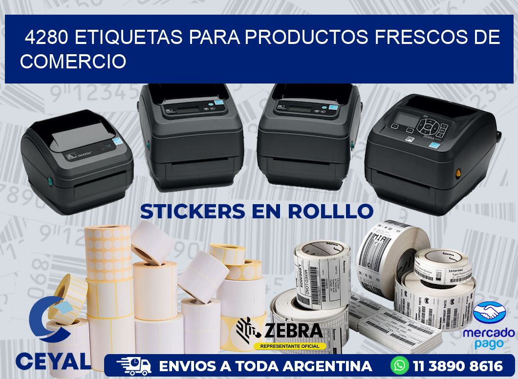 4280 ETIQUETAS PARA PRODUCTOS FRESCOS DE COMERCIO