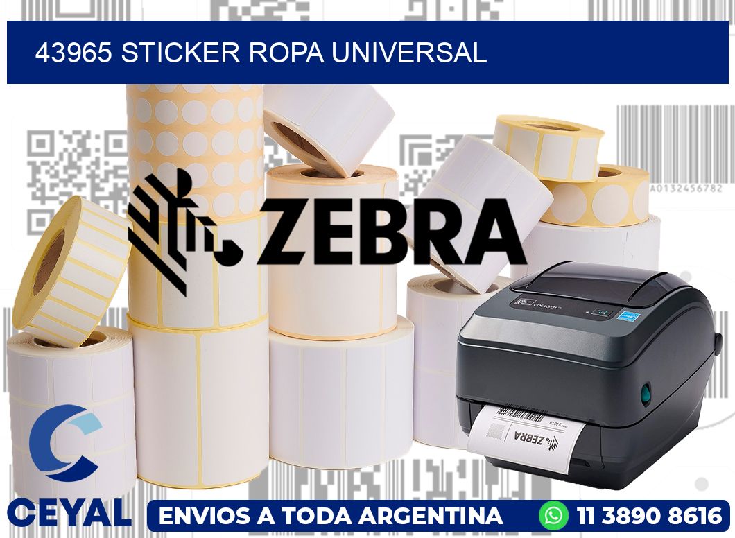 43965 STICKER ROPA UNIVERSAL
