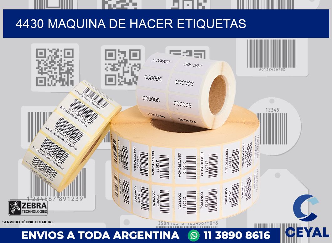 4430 MAQUINA DE HACER ETIQUETAS