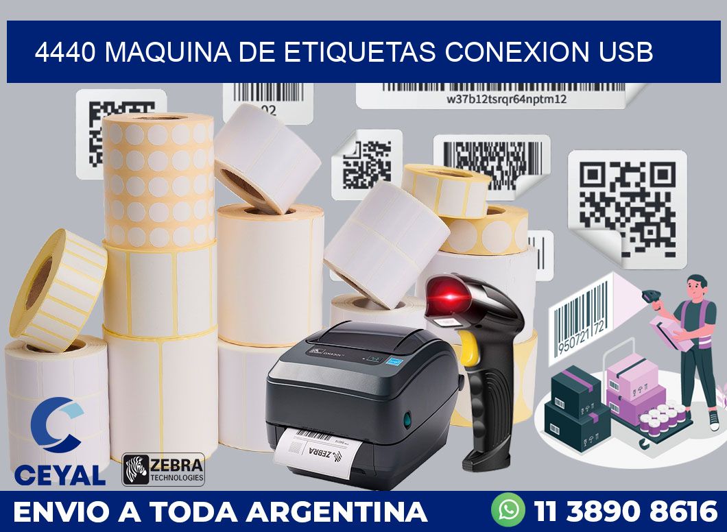 4440 MAQUINA DE ETIQUETAS CONEXION USB