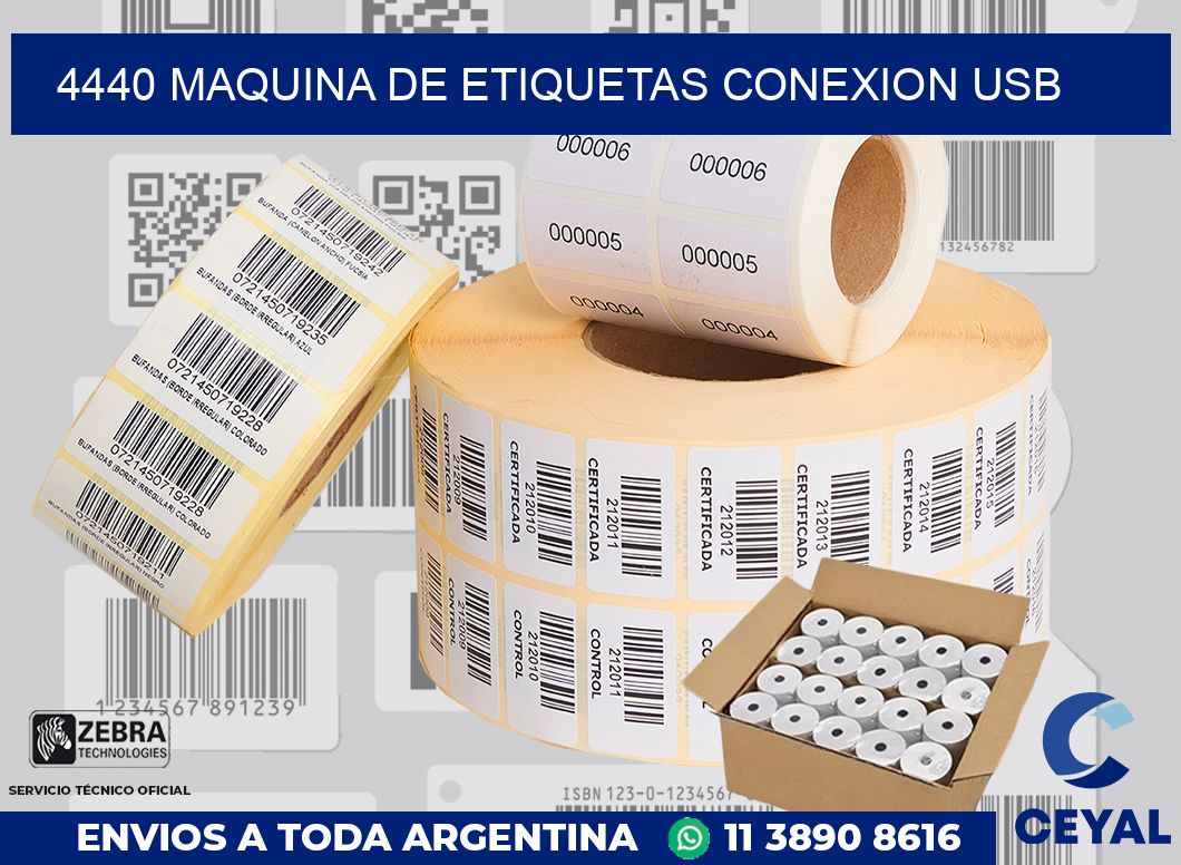 4440 MAQUINA DE ETIQUETAS CONEXION USB