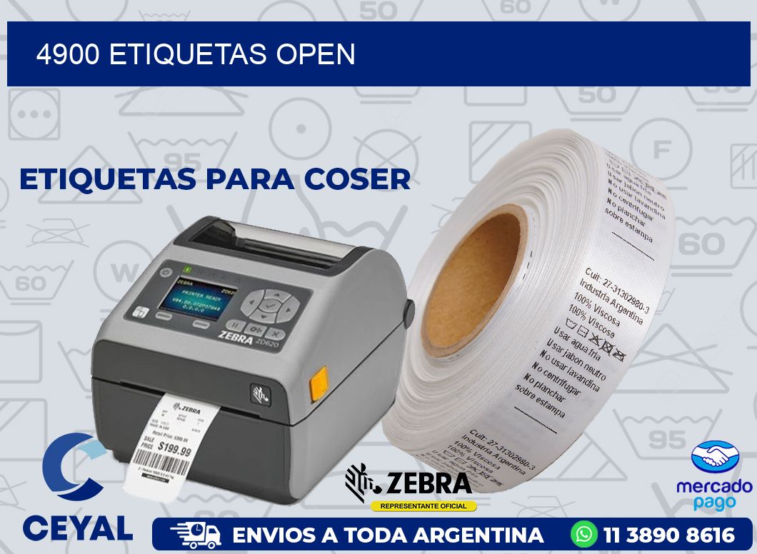 4900 ETIQUETAS OPEN
