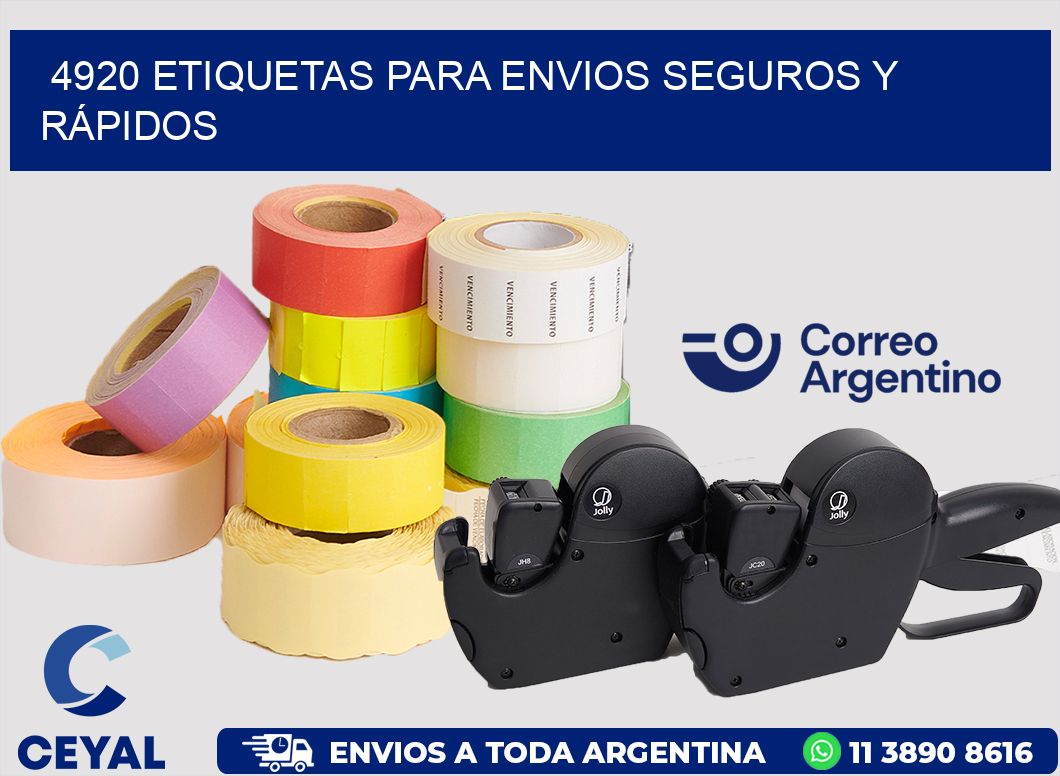 4920 ETIQUETAS PARA ENVIOS SEGUROS Y RÁPIDOS