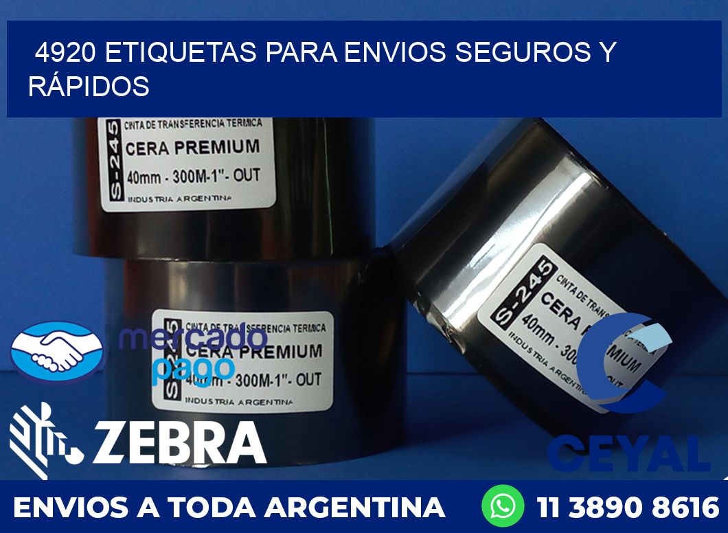 4920 ETIQUETAS PARA ENVIOS SEGUROS Y RÁPIDOS