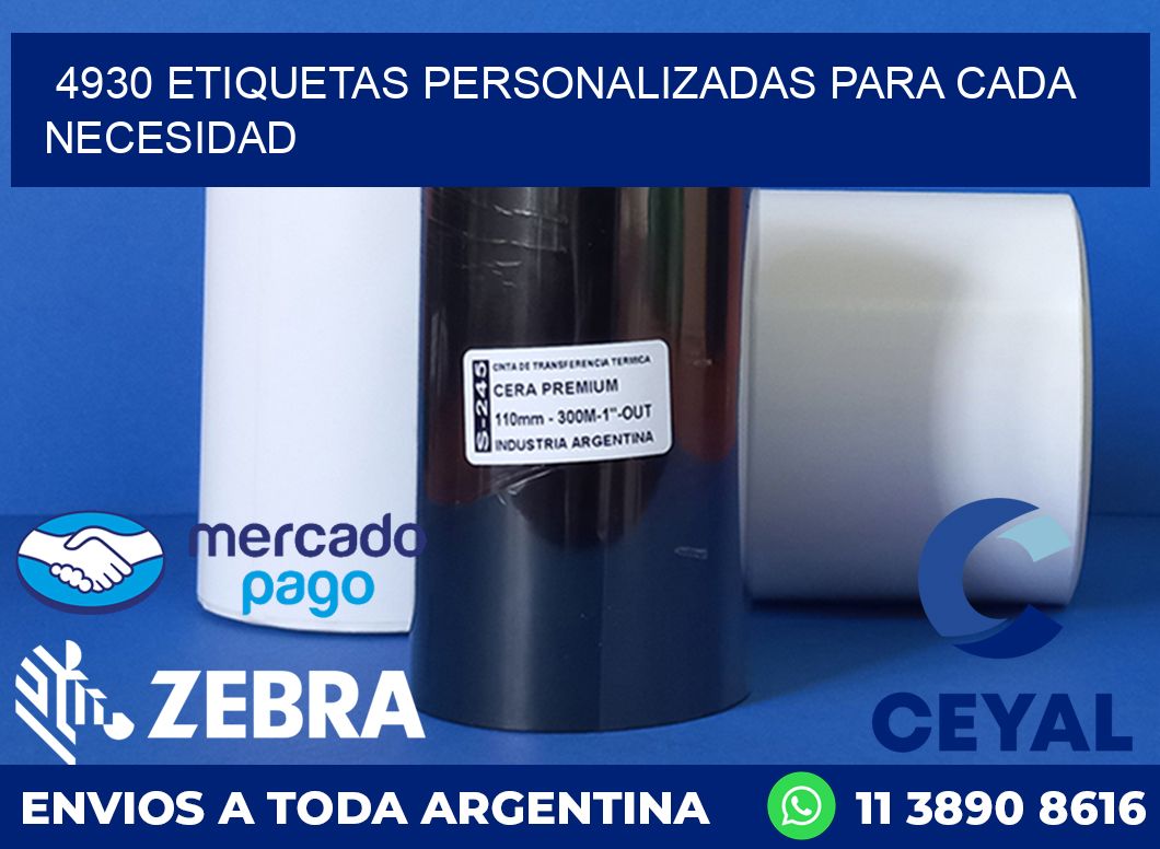 4930 ETIQUETAS PERSONALIZADAS PARA CADA NECESIDAD