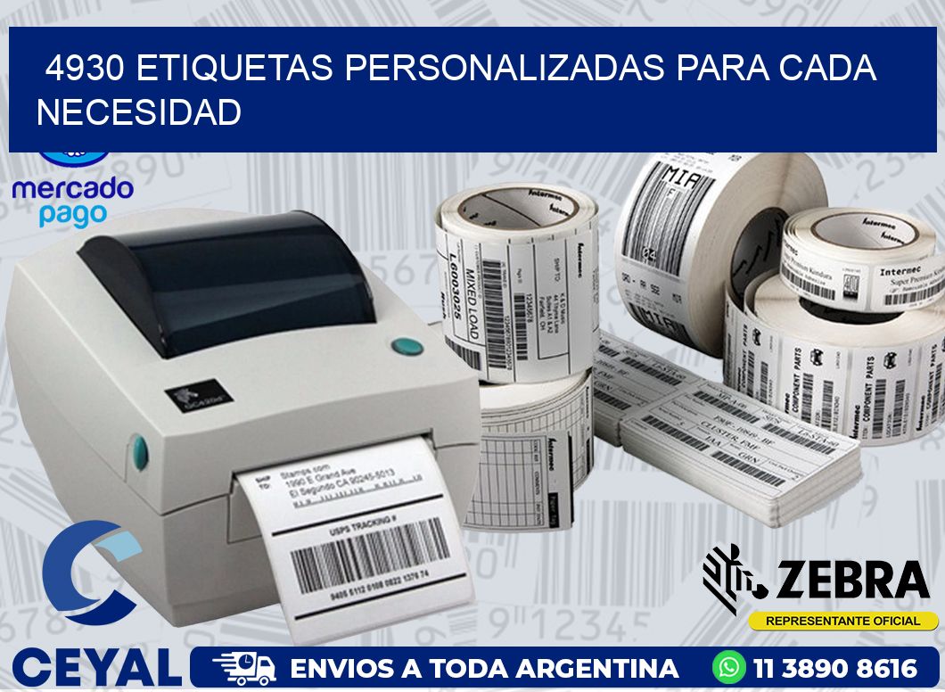 4930 ETIQUETAS PERSONALIZADAS PARA CADA NECESIDAD