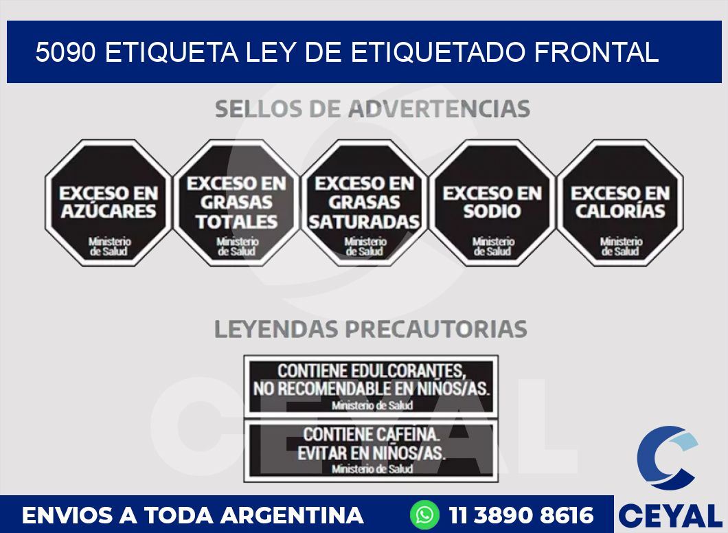 5090 ETIQUETA LEY DE ETIQUETADO FRONTAL
