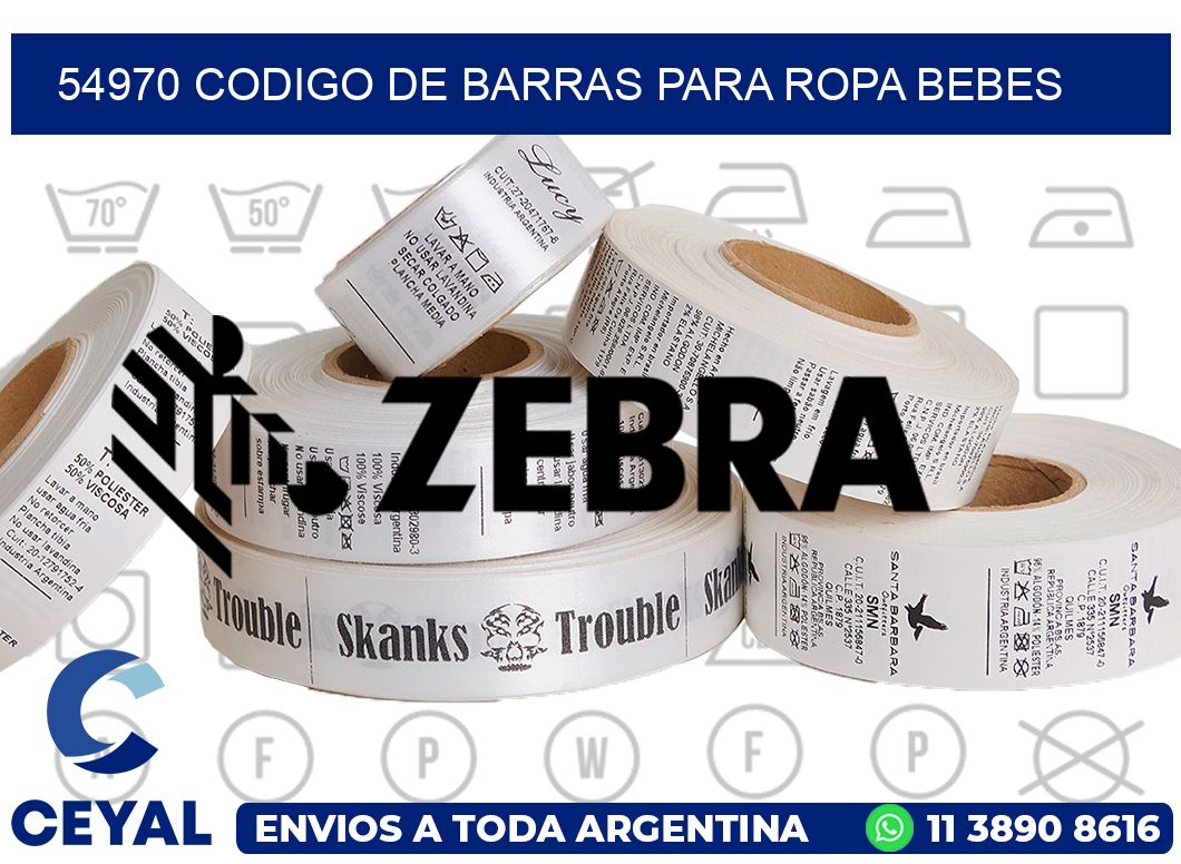 54970 CODIGO DE BARRAS PARA ROPA BEBES