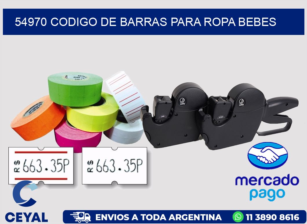 54970 CODIGO DE BARRAS PARA ROPA BEBES