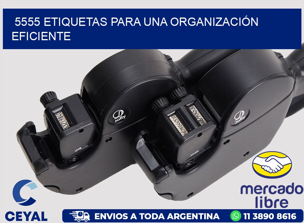 5555 ETIQUETAS PARA UNA ORGANIZACIÓN EFICIENTE