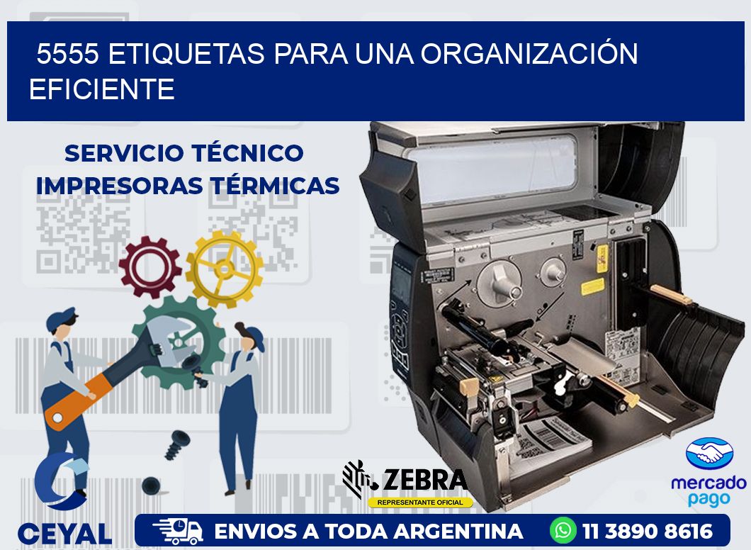 5555 ETIQUETAS PARA UNA ORGANIZACIÓN EFICIENTE