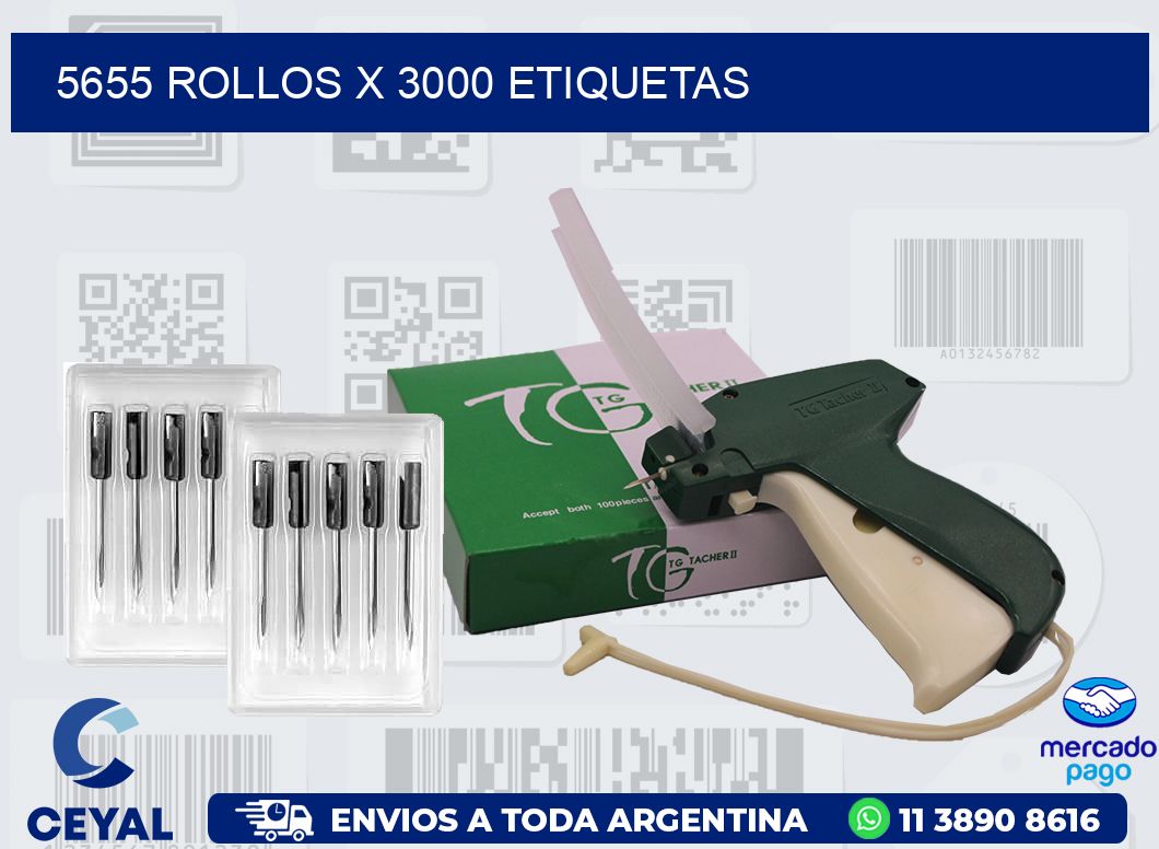 5655 ROLLOS X 3000 ETIQUETAS