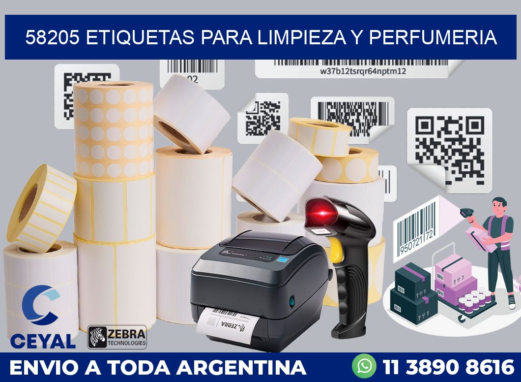 58205 ETIQUETAS PARA LIMPIEZA Y PERFUMERIA