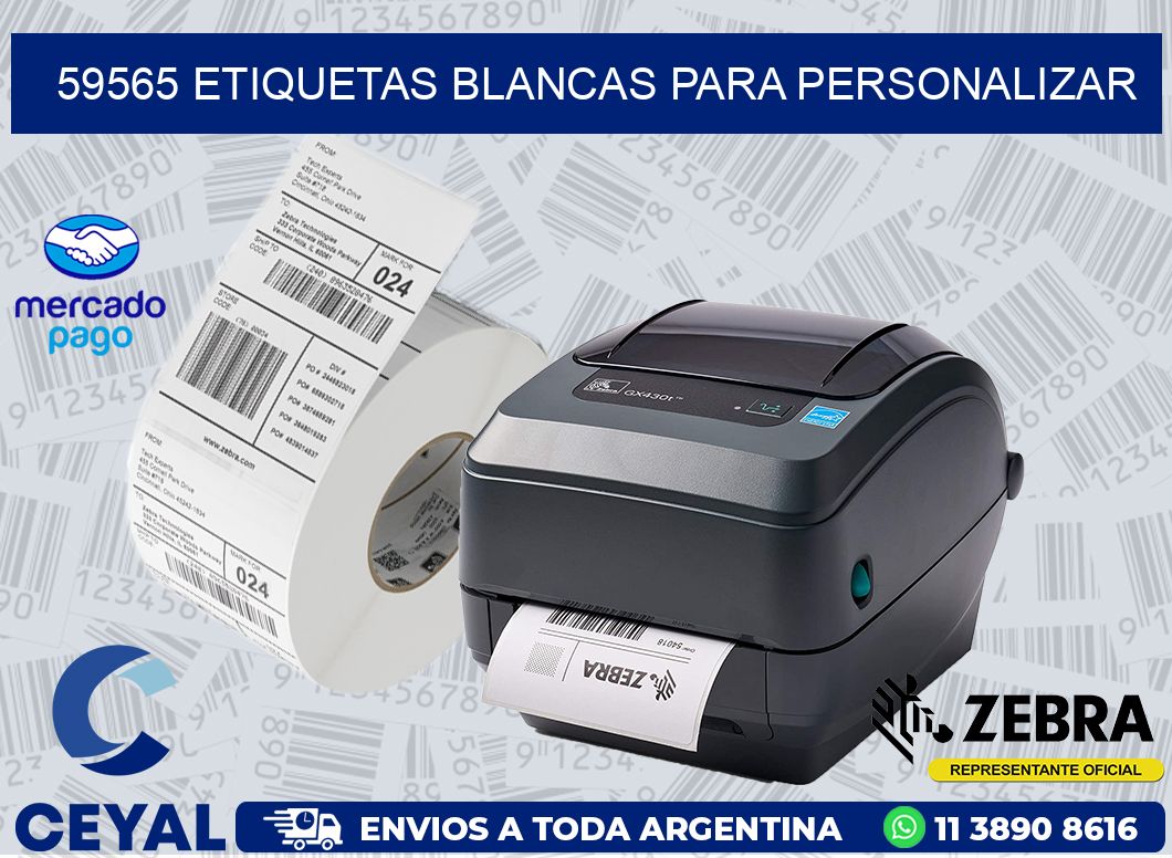 59565 ETIQUETAS BLANCAS PARA PERSONALIZAR