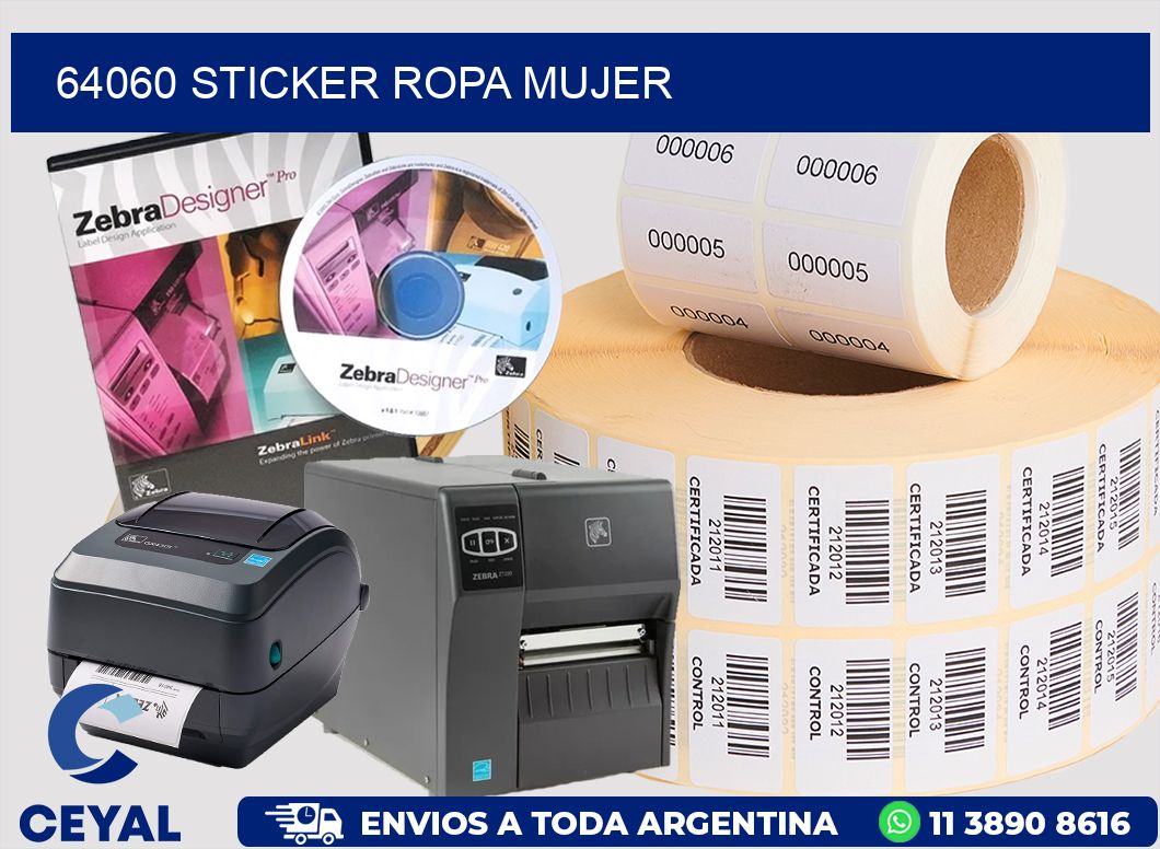 64060 STICKER ROPA MUJER