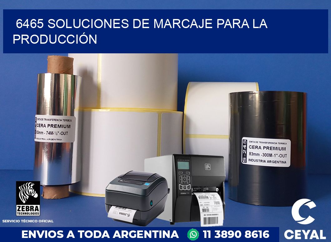 6465 SOLUCIONES DE MARCAJE PARA LA PRODUCCIÓN