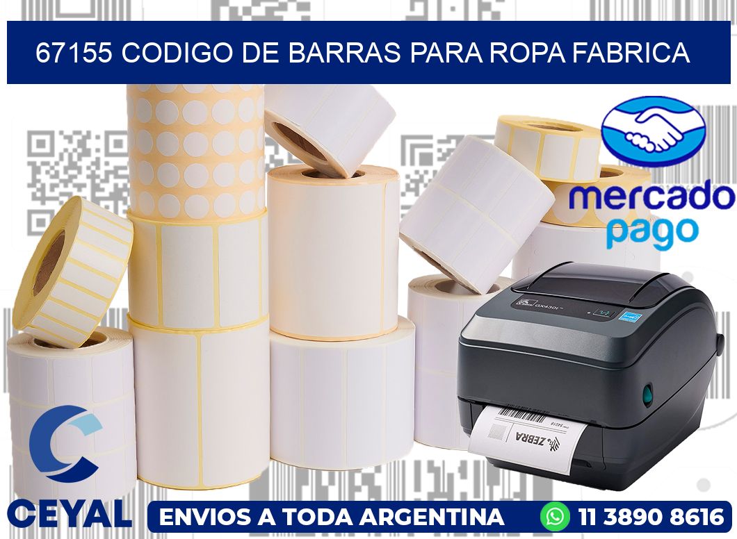 67155 CODIGO DE BARRAS PARA ROPA FABRICA