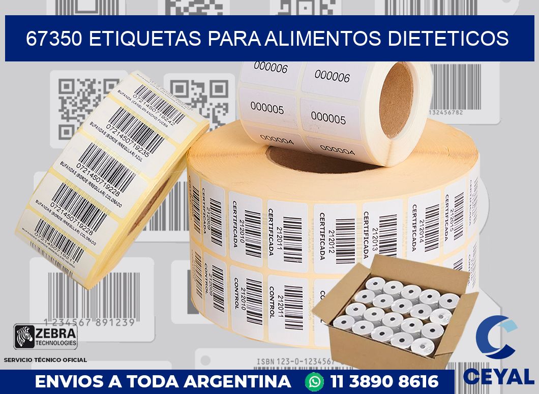 67350 ETIQUETAS PARA ALIMENTOS DIETETICOS