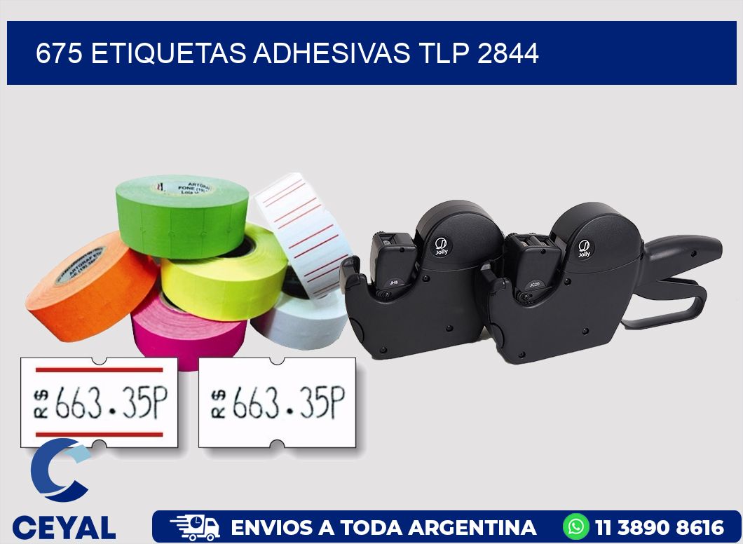 675 ETIQUETAS ADHESIVAS TLP 2844