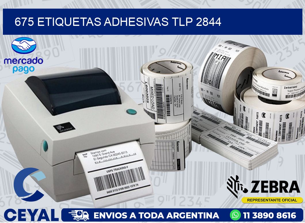 675 ETIQUETAS ADHESIVAS TLP 2844