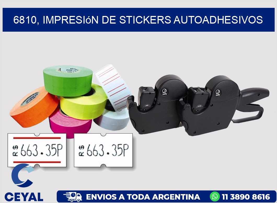 6810, impresión de stickers autoadhesivos