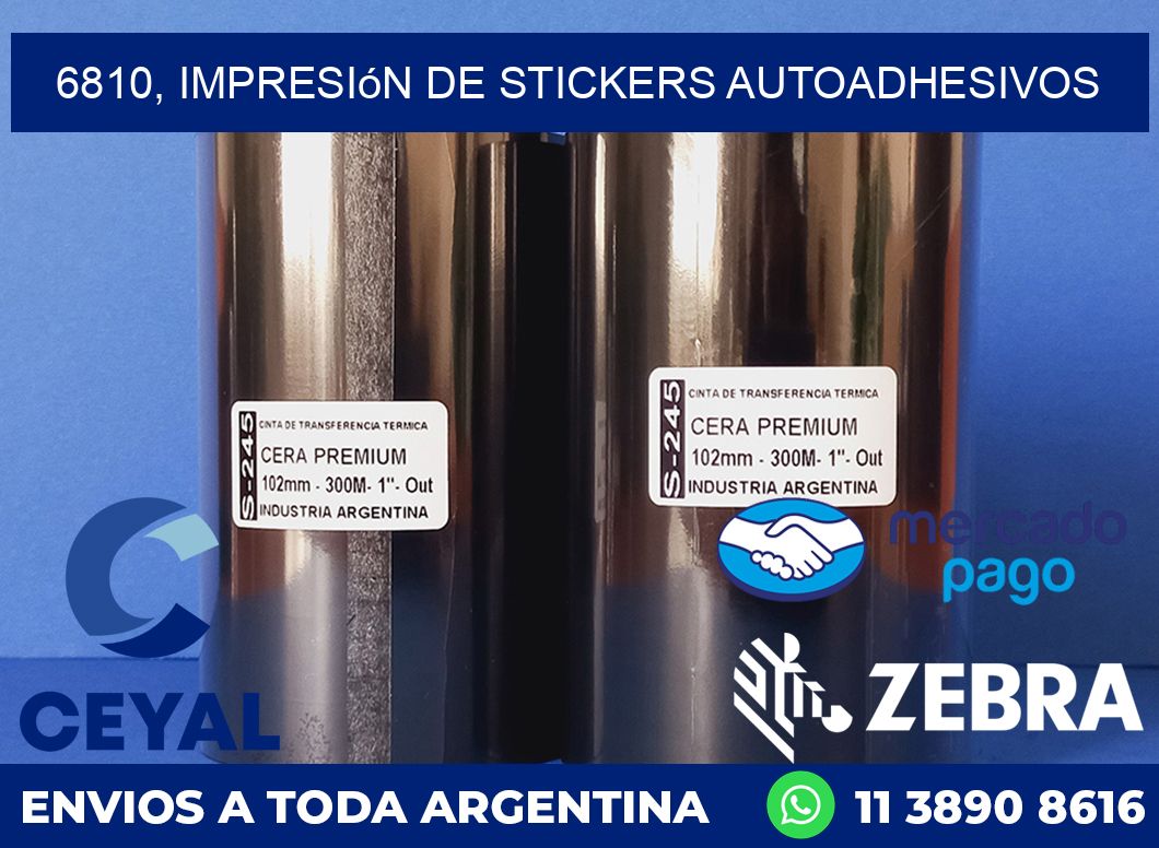 6810, impresión de stickers autoadhesivos
