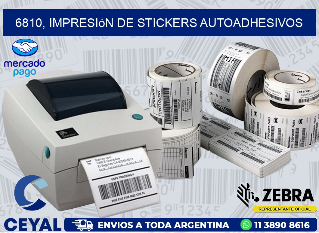 6810, impresión de stickers autoadhesivos