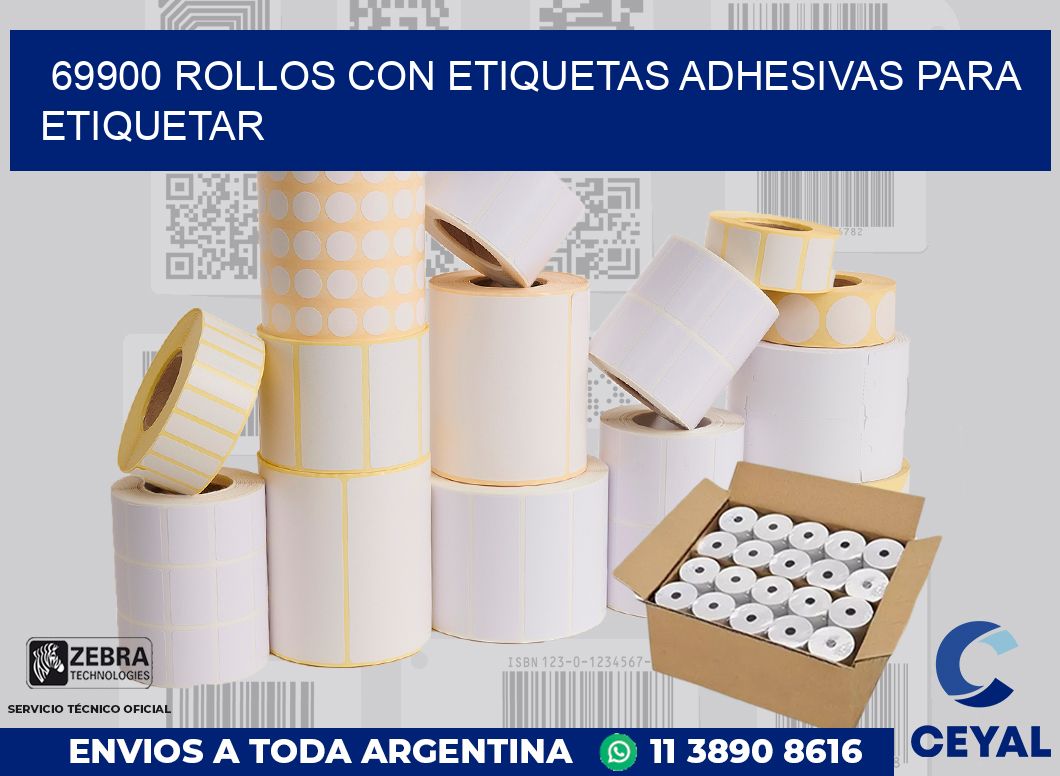 69900 ROLLOS CON ETIQUETAS ADHESIVAS PARA ETIQUETAR