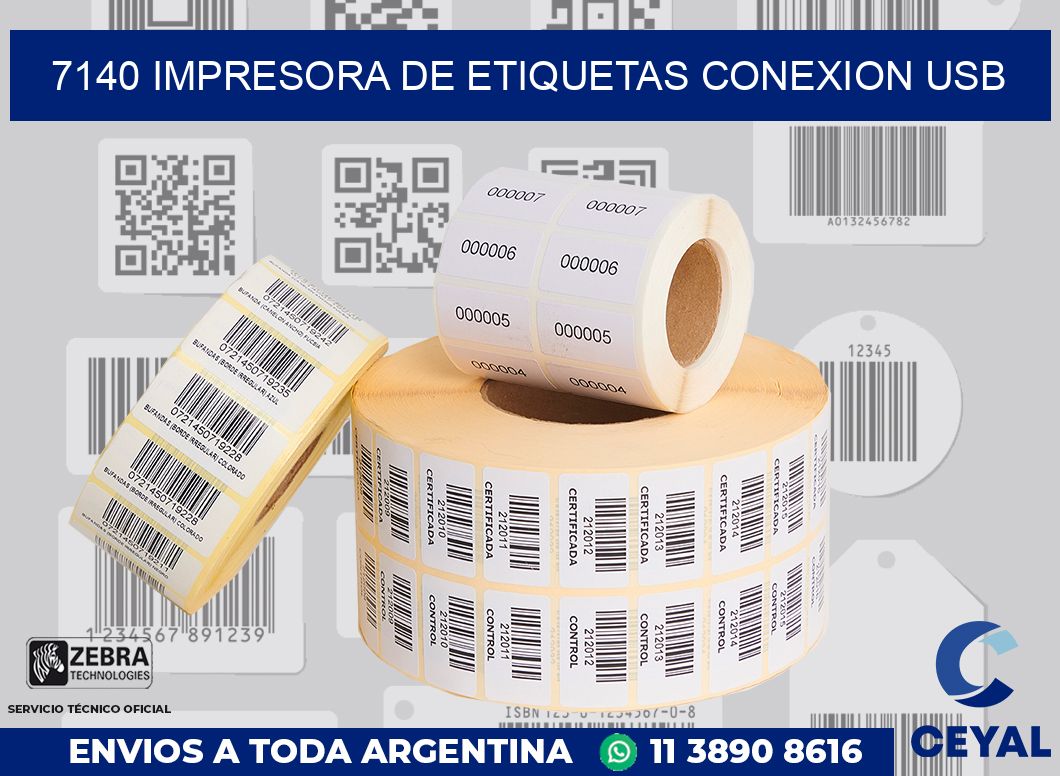 7140 IMPRESORA DE ETIQUETAS CONEXION USB