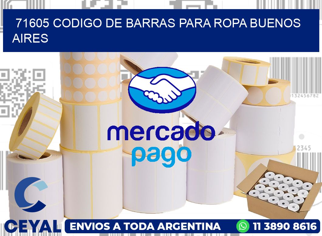 71605 CODIGO DE BARRAS PARA ROPA BUENOS AIRES