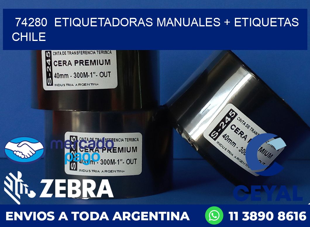 74280  ETIQUETADORAS MANUALES + ETIQUETAS CHILE