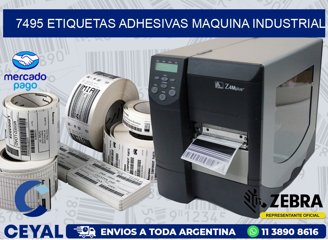 7495 ETIQUETAS ADHESIVAS MAQUINA INDUSTRIAL