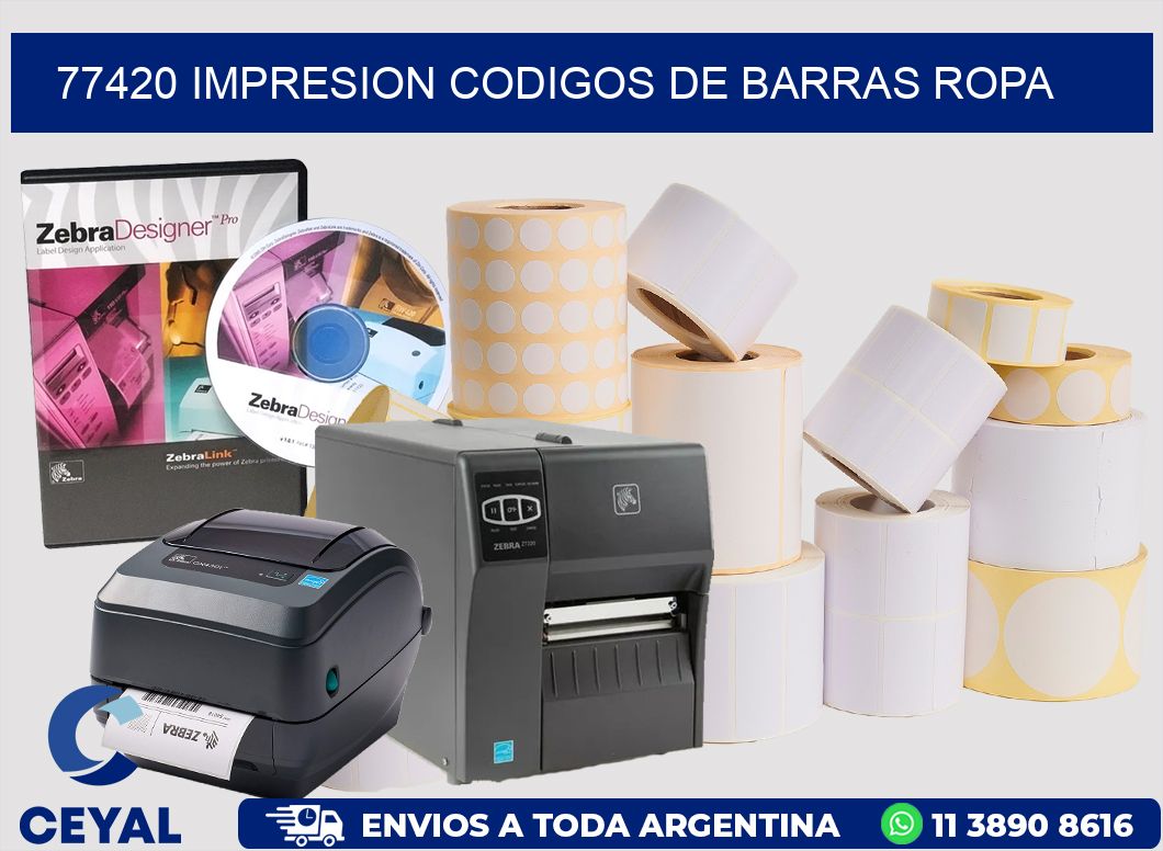 77420 IMPRESION CODIGOS DE BARRAS ROPA