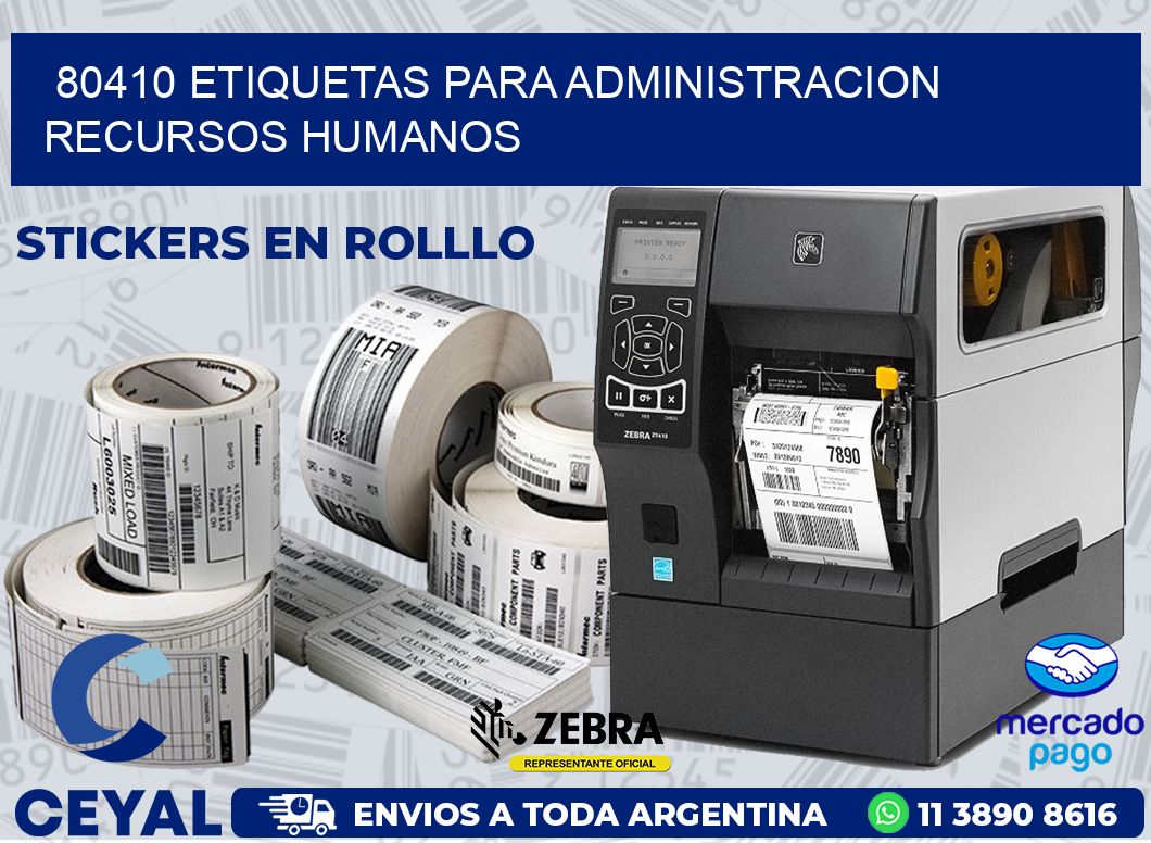 80410 ETIQUETAS PARA ADMINISTRACION RECURSOS HUMANOS