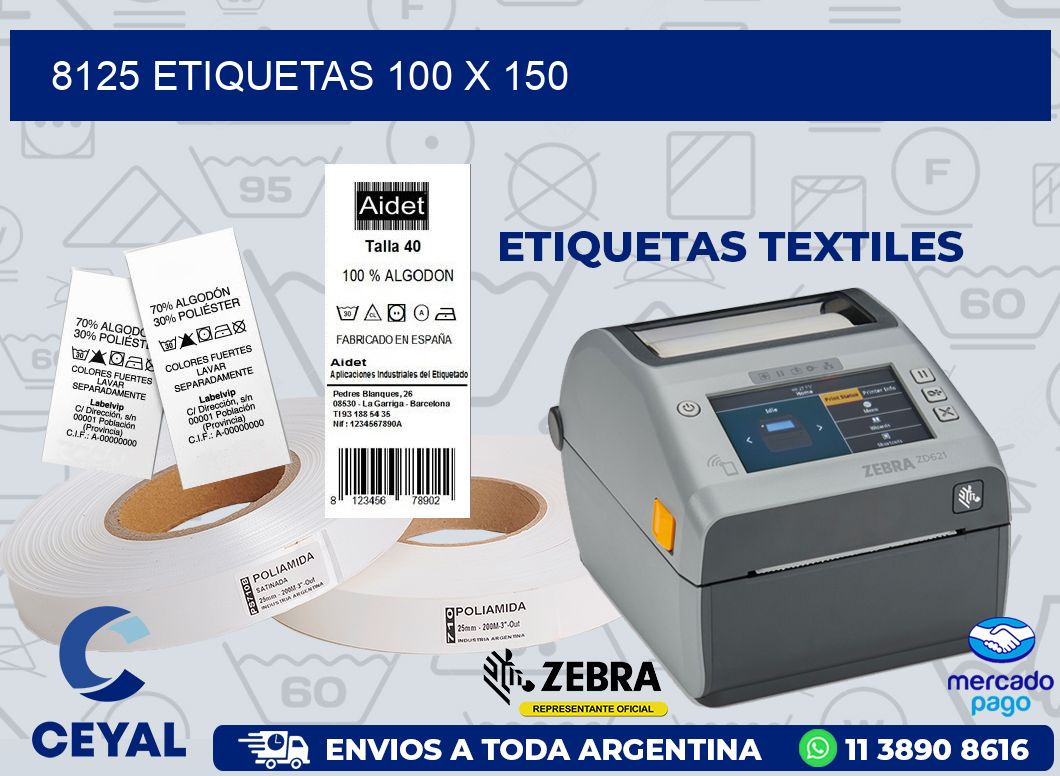 8125 ETIQUETAS 100 X 150