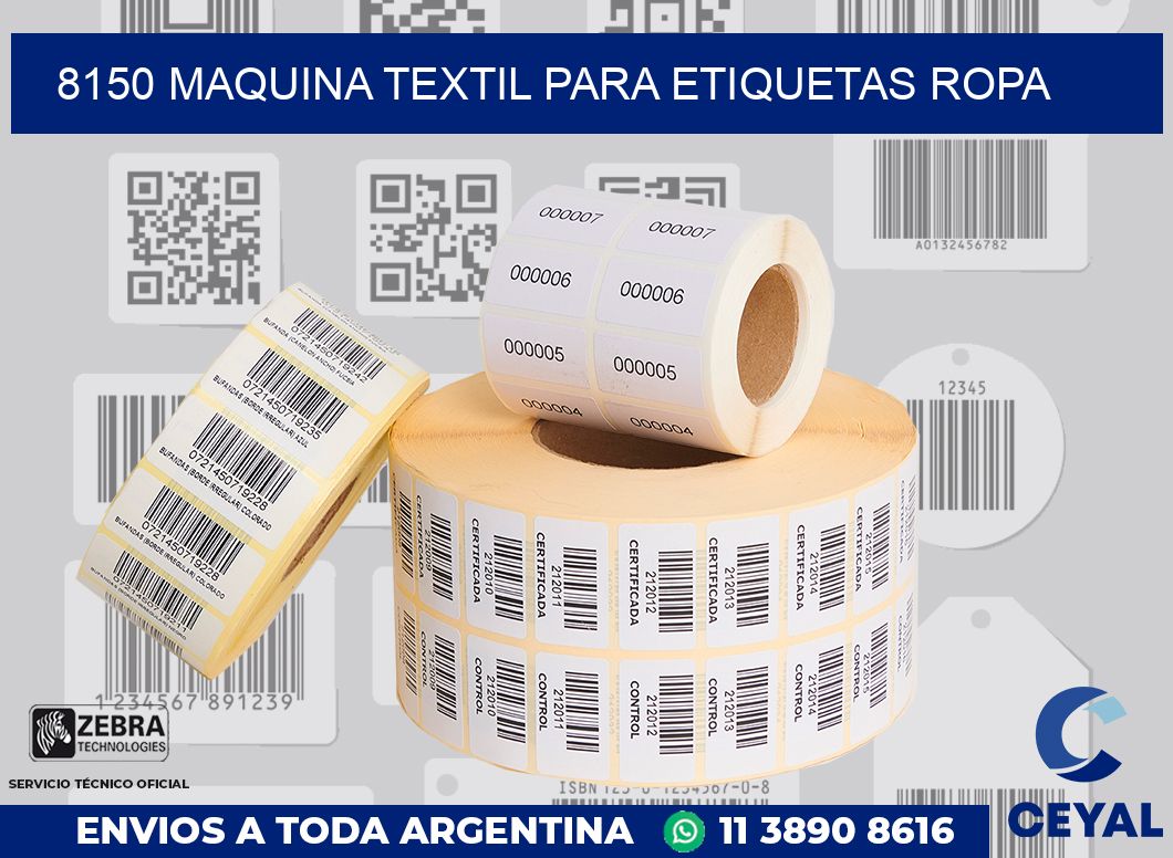 8150 MAQUINA TEXTIL PARA ETIQUETAS ROPA