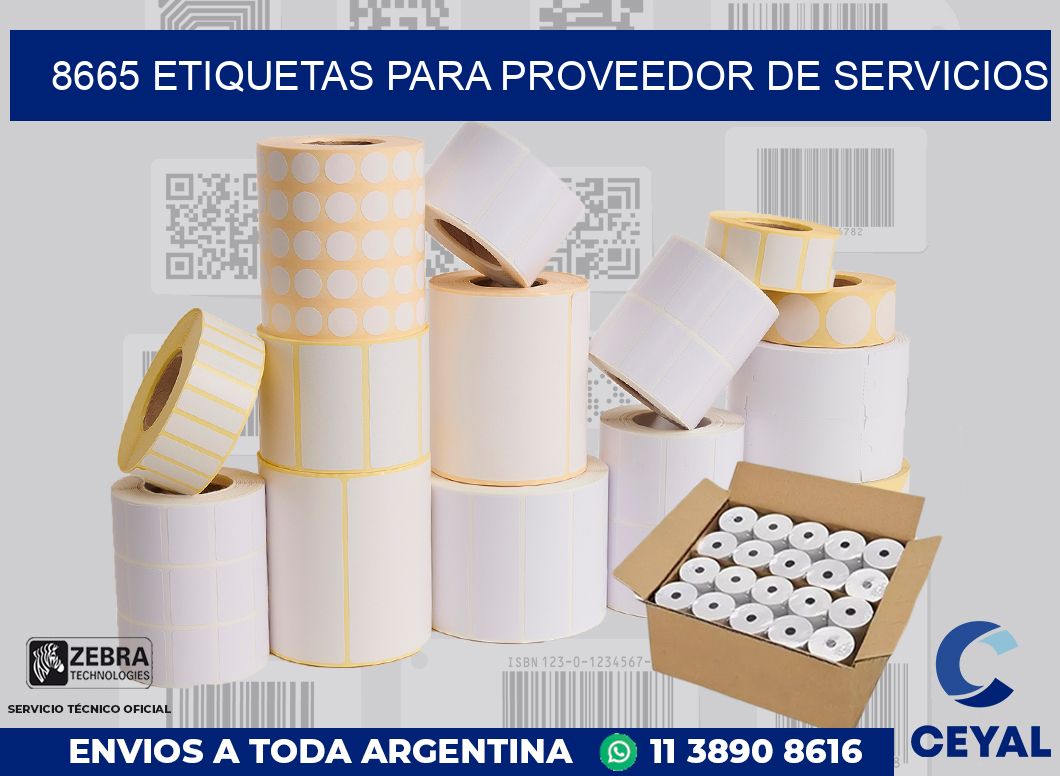 8665 ETIQUETAS PARA PROVEEDOR DE SERVICIOS