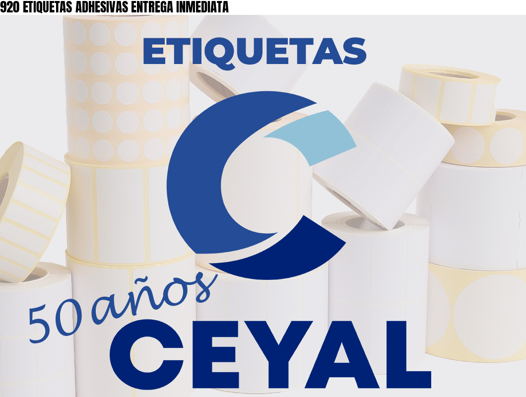 920 ETIQUETAS ADHESIVAS ENTREGA INMEDIATA