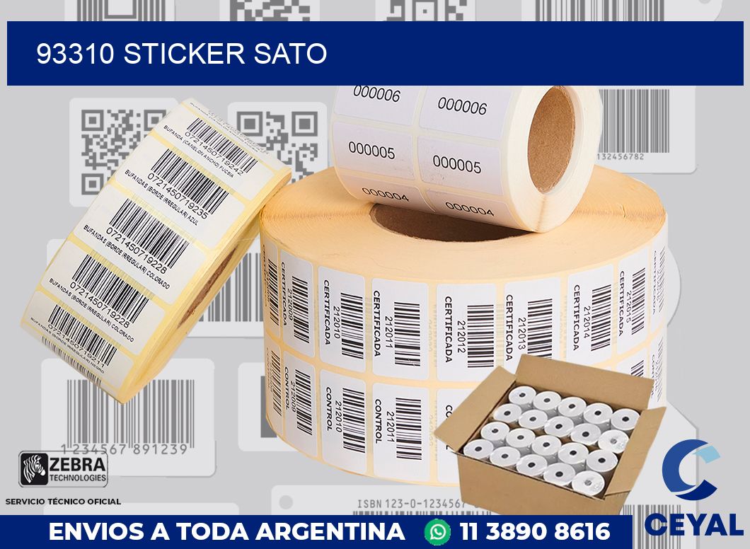 93310 STICKER SATO