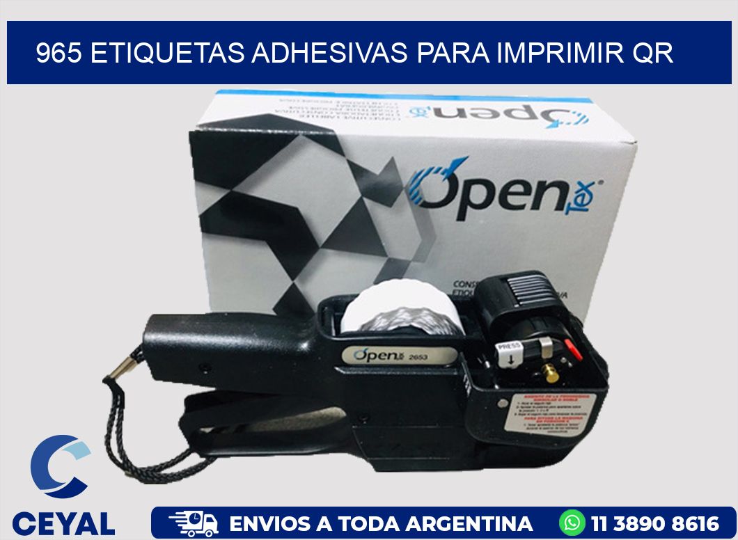 965 ETIQUETAS ADHESIVAS PARA IMPRIMIR QR