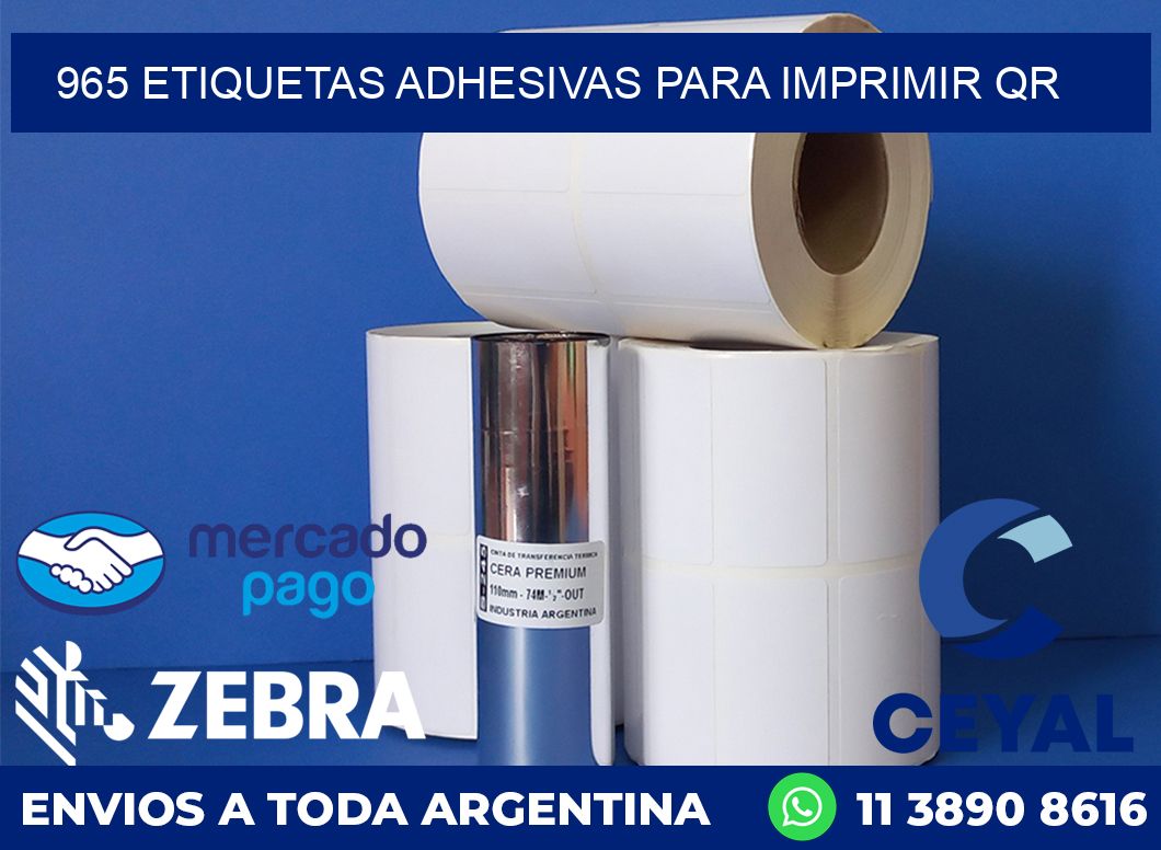 965 ETIQUETAS ADHESIVAS PARA IMPRIMIR QR