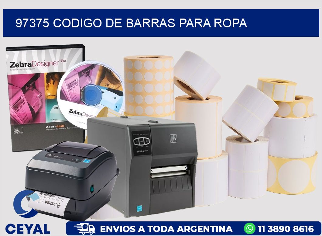 97375 CODIGO DE BARRAS PARA ROPA
