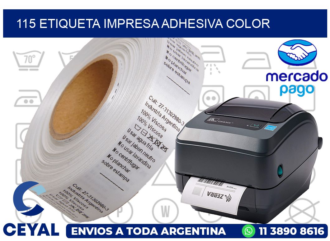 115 ETIQUETA IMPRESA ADHESIVA COLOR