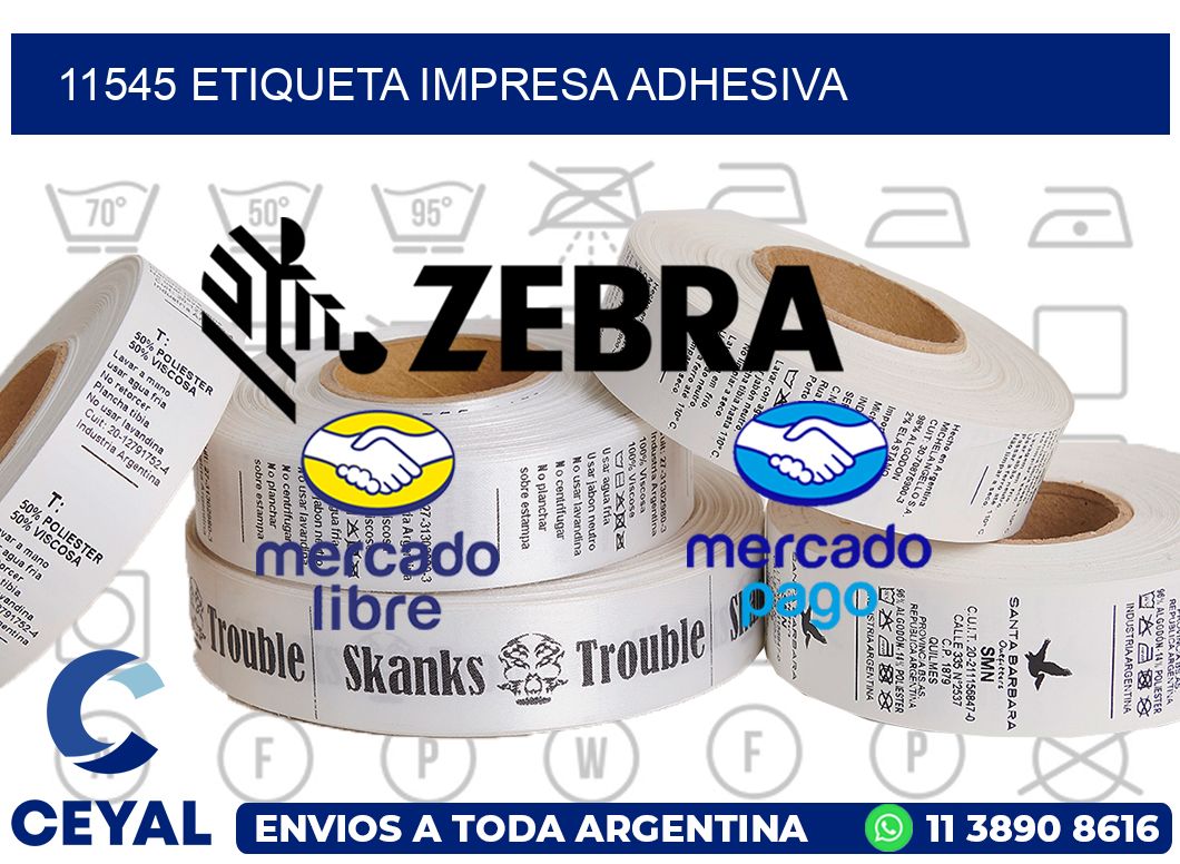 11545 ETIQUETA IMPRESA ADHESIVA