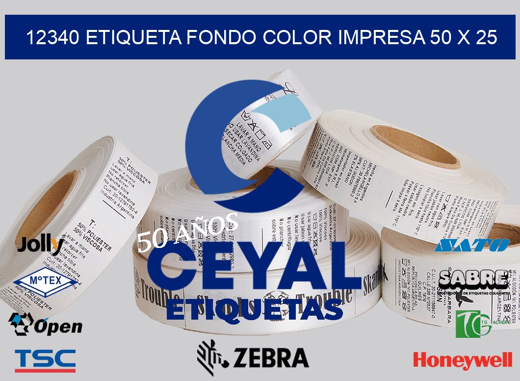 12340 ETIQUETA FONDO COLOR IMPRESA 50 X 25
