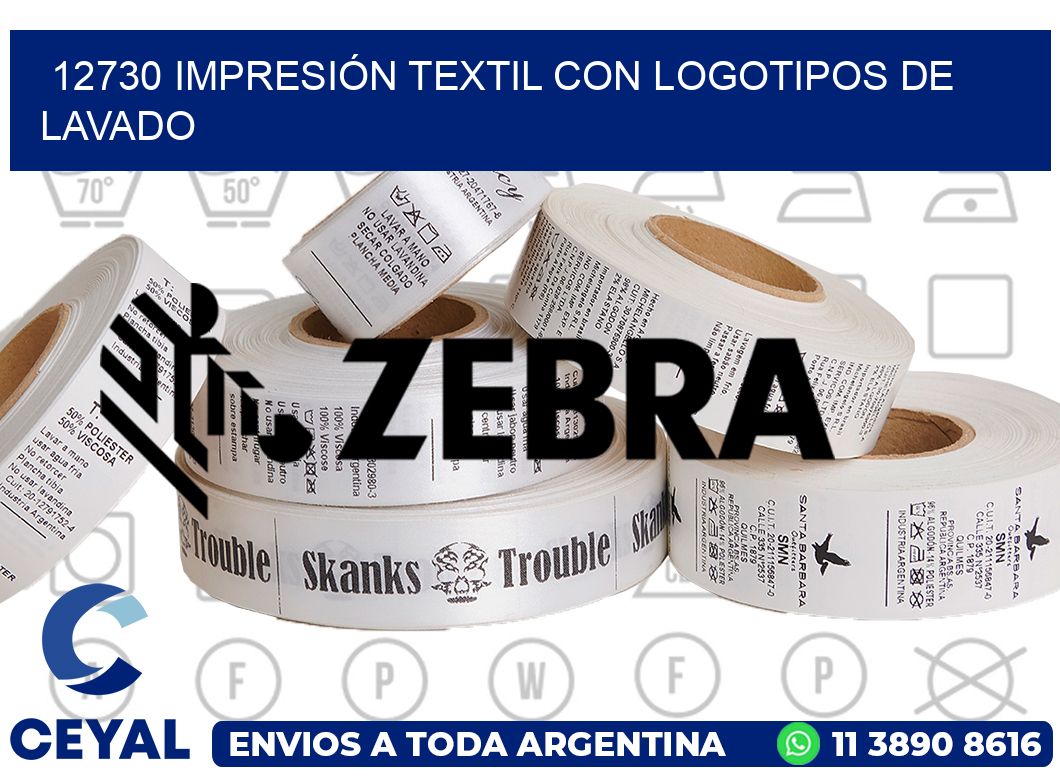 12730 IMPRESIÓN TEXTIL CON LOGOTIPOS DE LAVADO