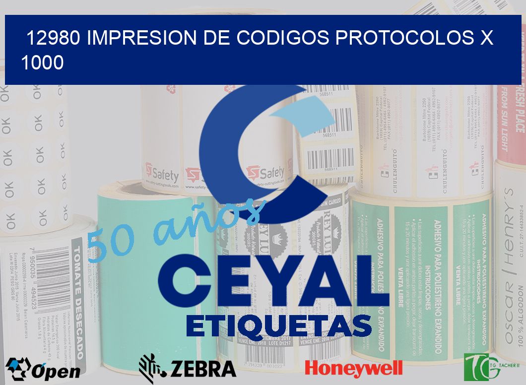 12980 impresion de codigos protocolos x 1000