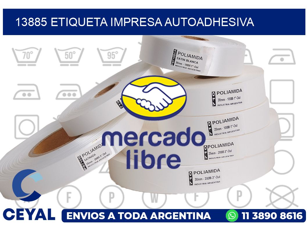 13885 ETIQUETA IMPRESA AUTOADHESIVA