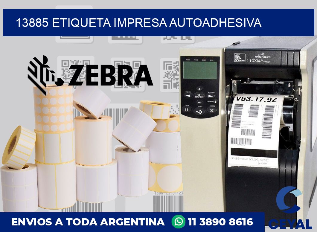 13885 ETIQUETA IMPRESA AUTOADHESIVA