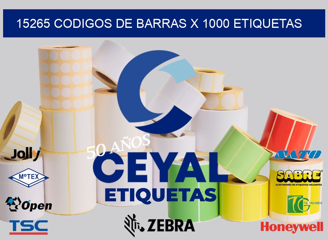15265 codigos de barras x 1000 etiquetas